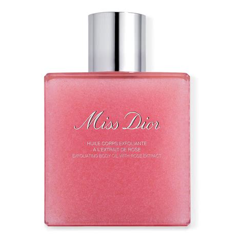 miss dior exfoliating body oil.